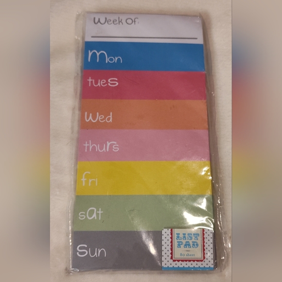 Colorful Weekly Planner and Notepad Set - Picture 2 of 6